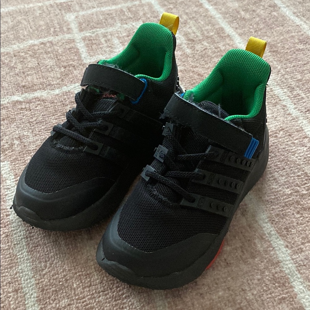 Kids Black and Green LEGO Sneakers